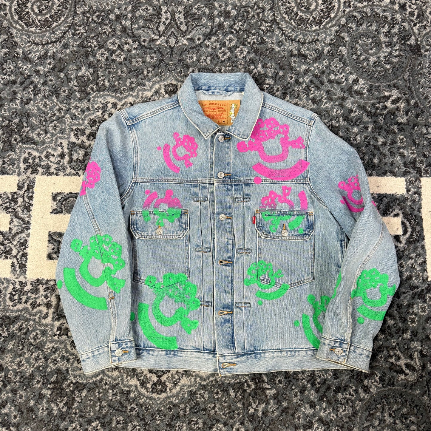 Denim Tears Multicolor Wreath Jean Jacket