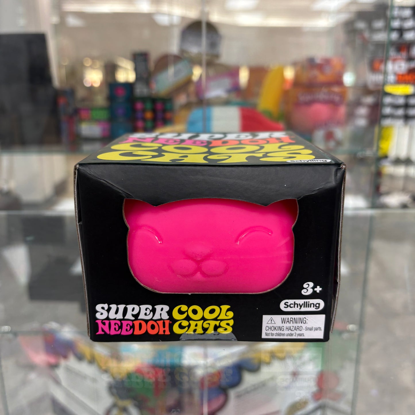 NeeDoh Super Cool Cat Squishy Fidget Toy Pink