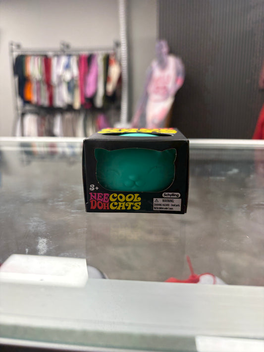 NeeDoh Cool Cat Squishy Fidget Toy Teal