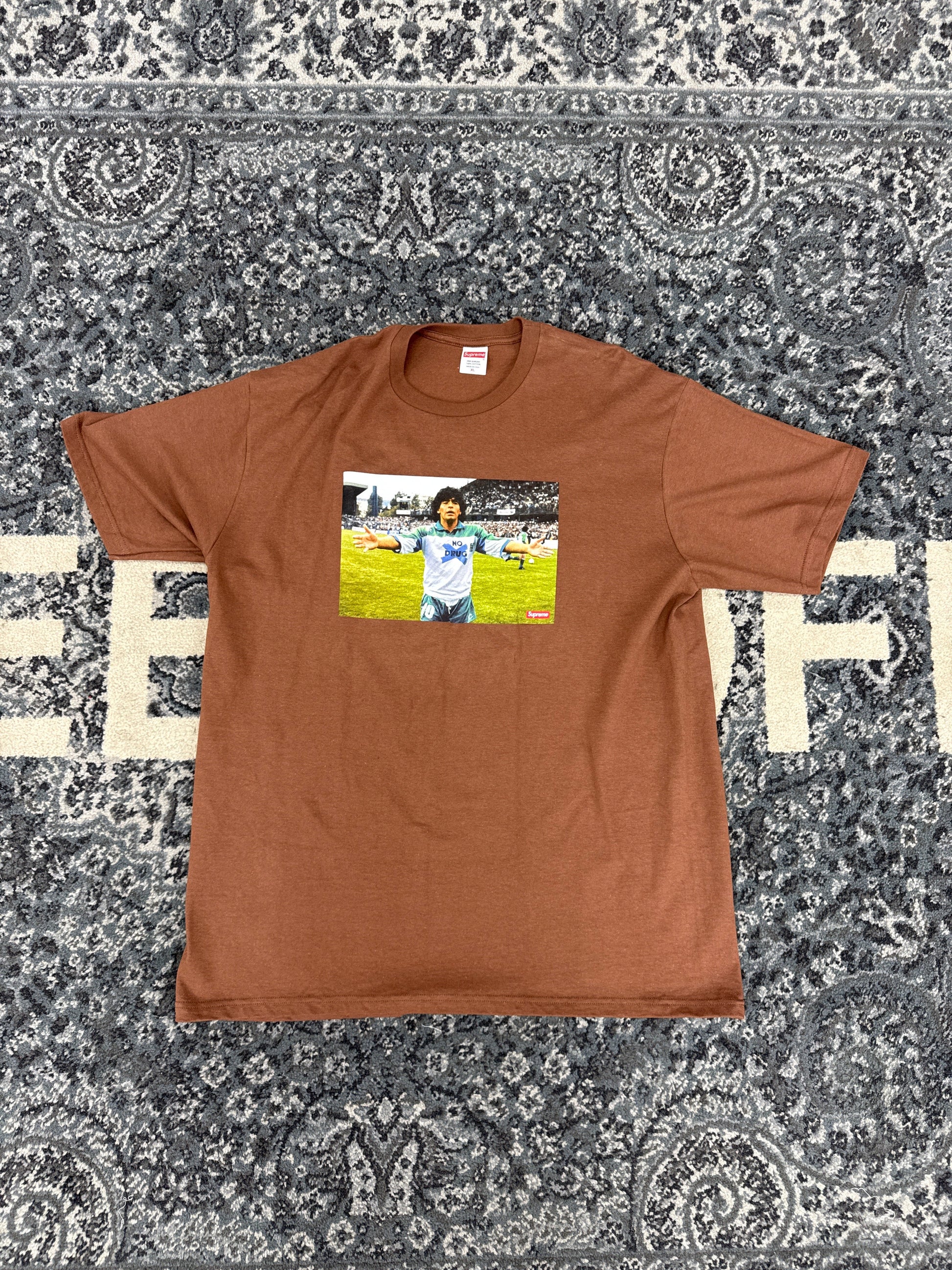 Supreme Maradona Tee Brown