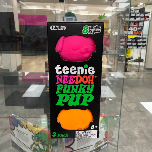 NeeDoh Teenie Funky Pups Squishy Fidget Toy Set of 3 Multicolor