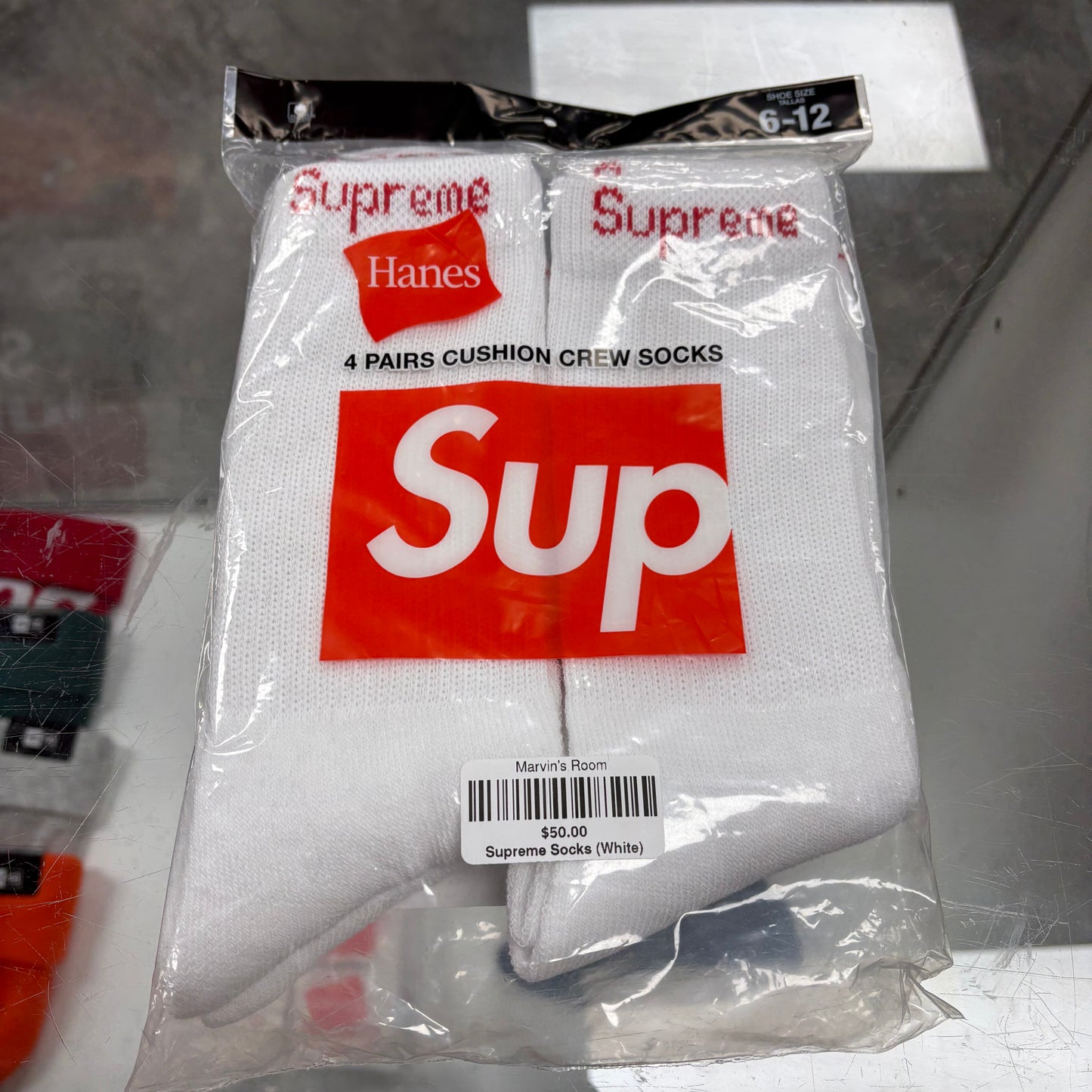 Supreme Socks White