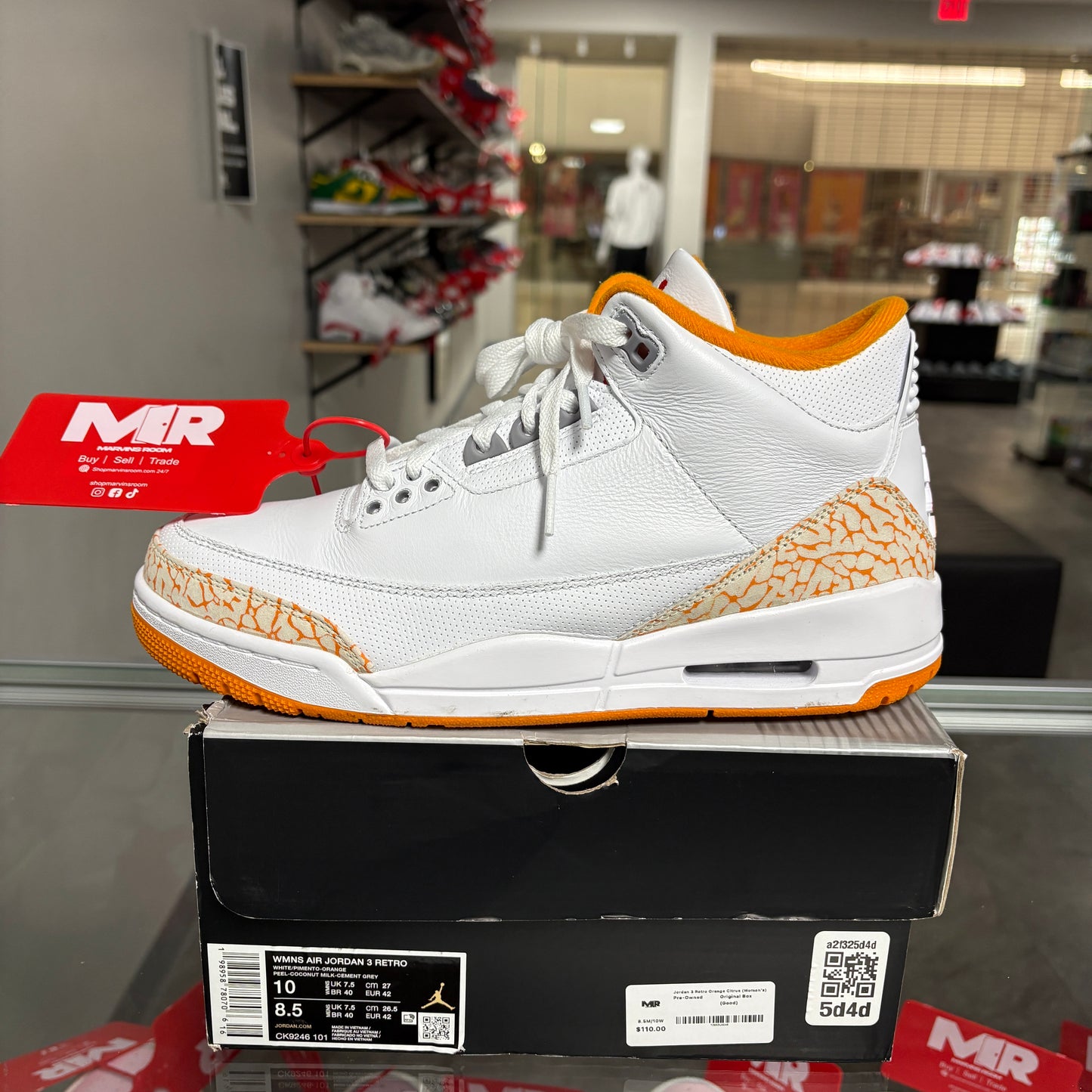 Jordan 3 Retro Orange Citrus (Women's)