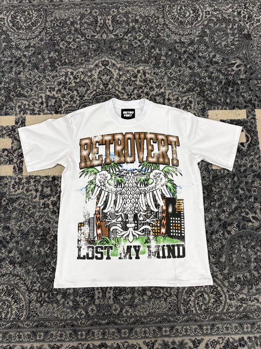 Retro Vert Lost My Mind Tee (White)