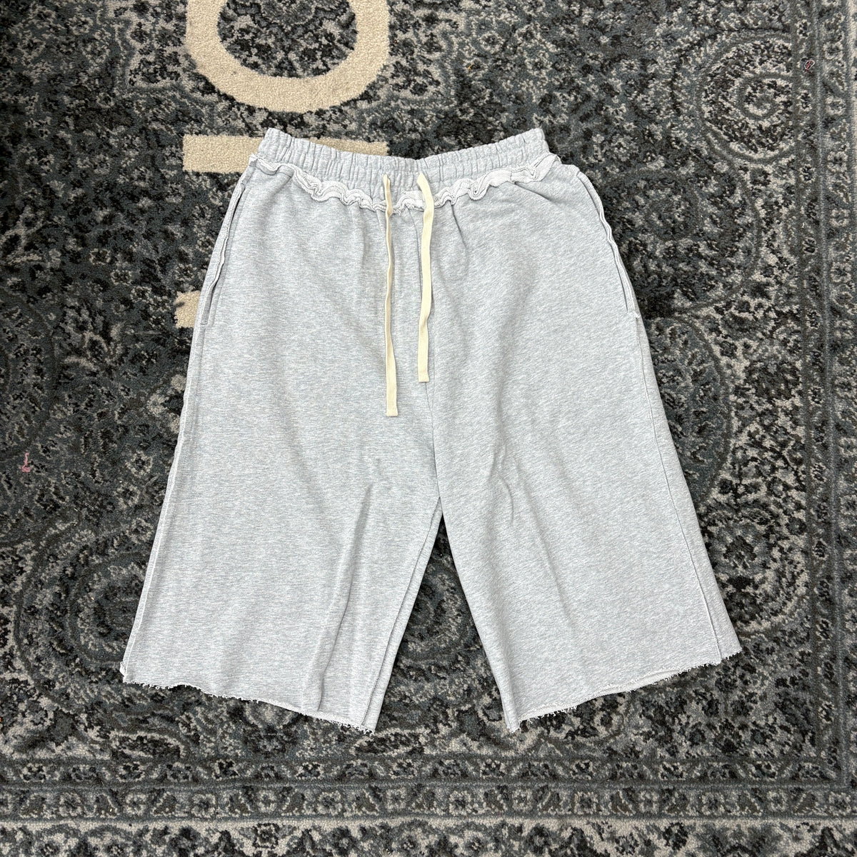 Raw Hem Sweatshorts (Grey)