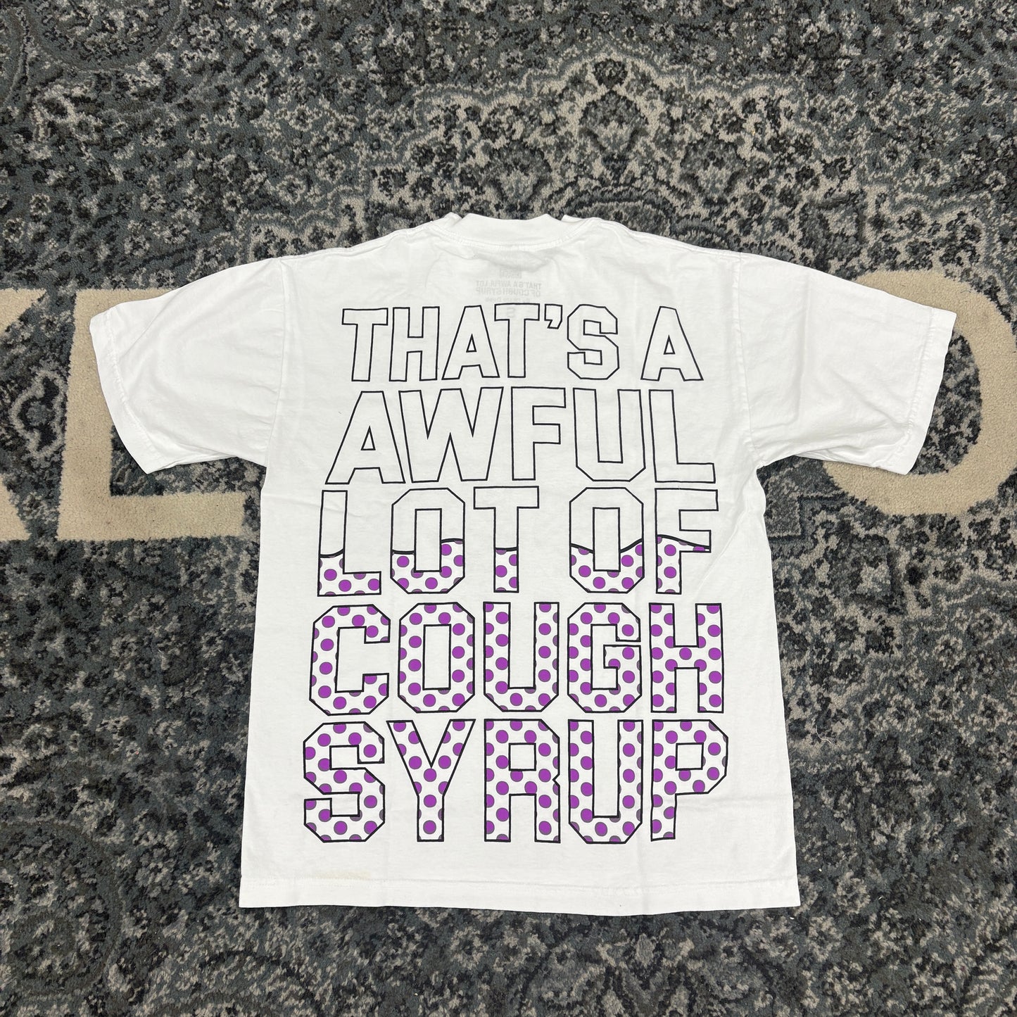 That's A Awful Lot Of Cough Syrup Bottle T-Shirt White/Purple