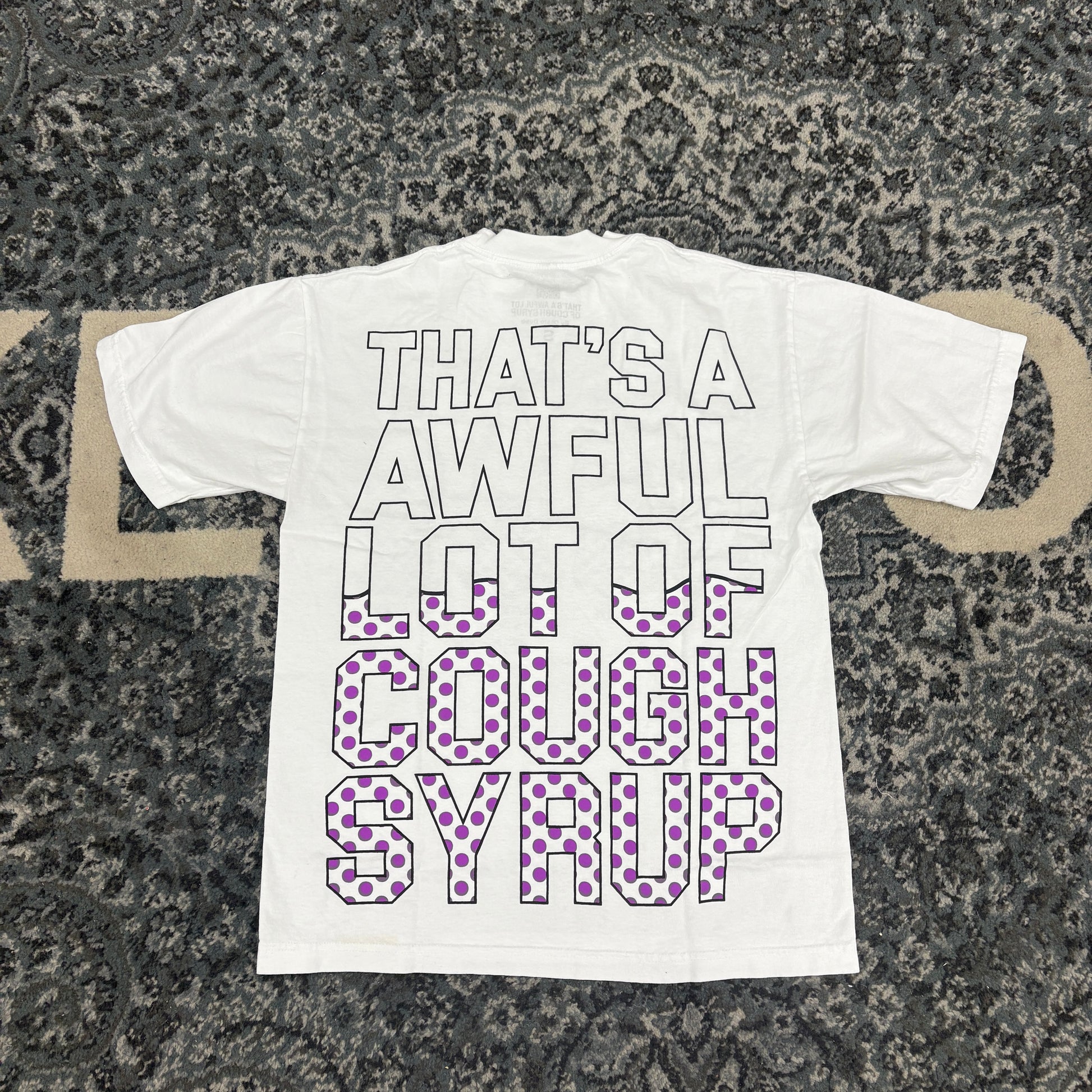 That's A Awful Lot Of Cough Syrup Bottle T-Shirt White/Purple