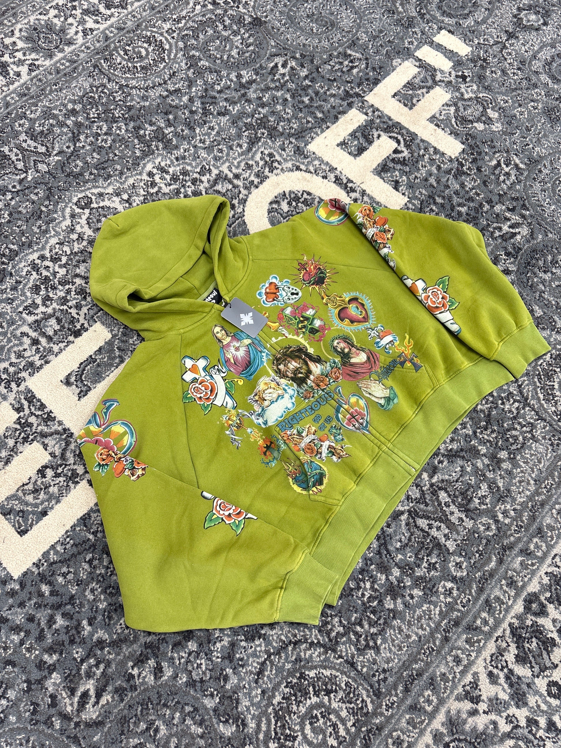 We Are Righteous He Risen Zip Up (Olive)