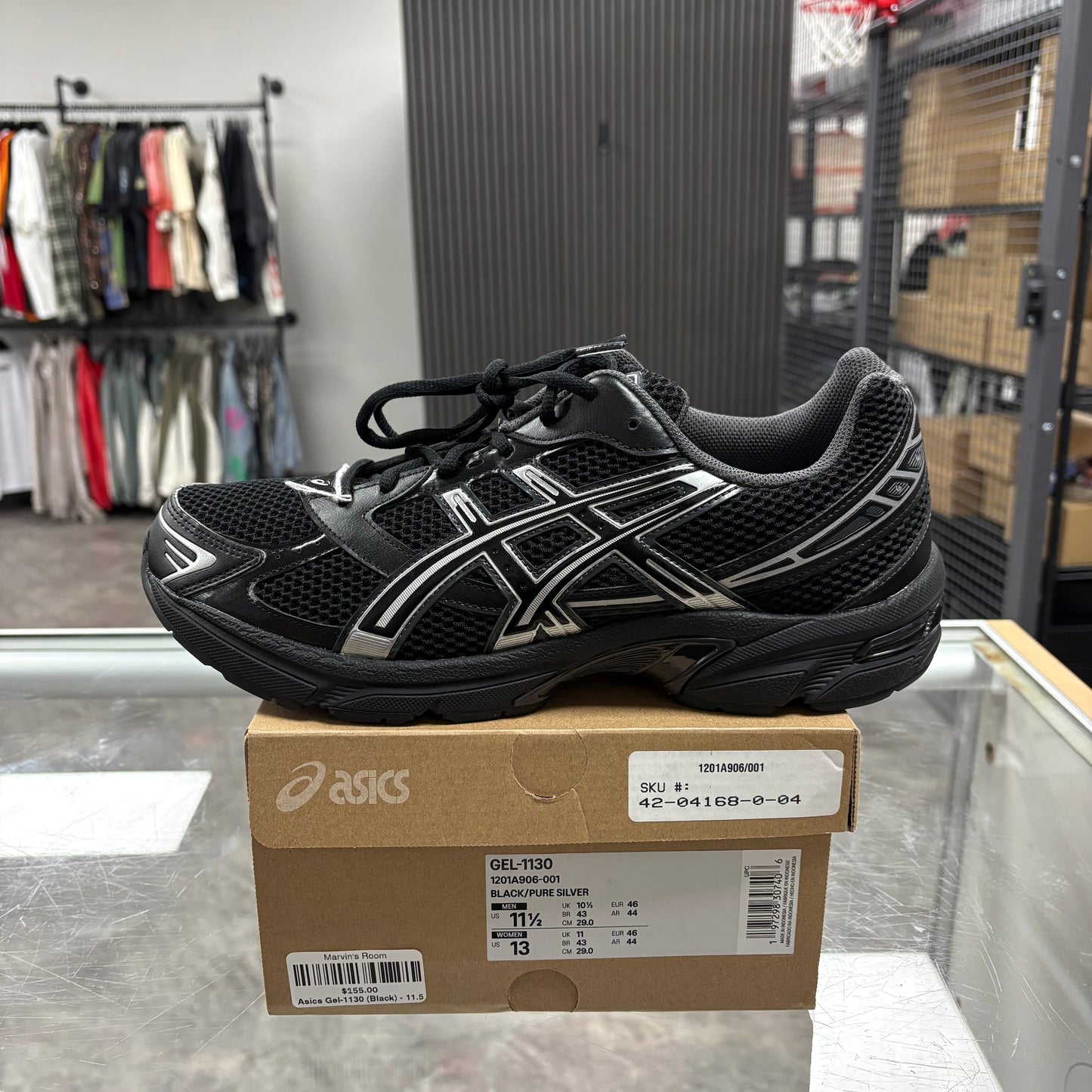 ASICS Gel-1130 Black Pure Silver