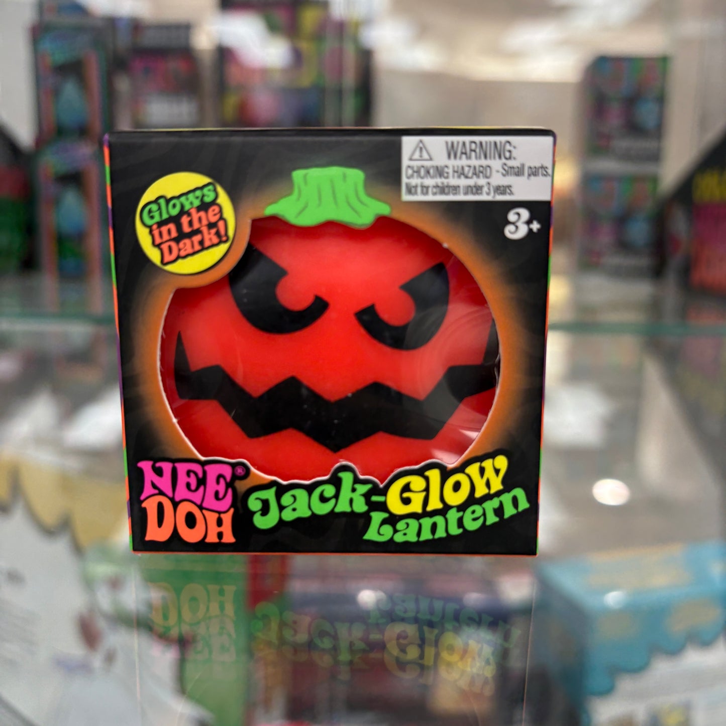 NeeDoh Jack Glow Lantern Squishy Fidget Toy Orange