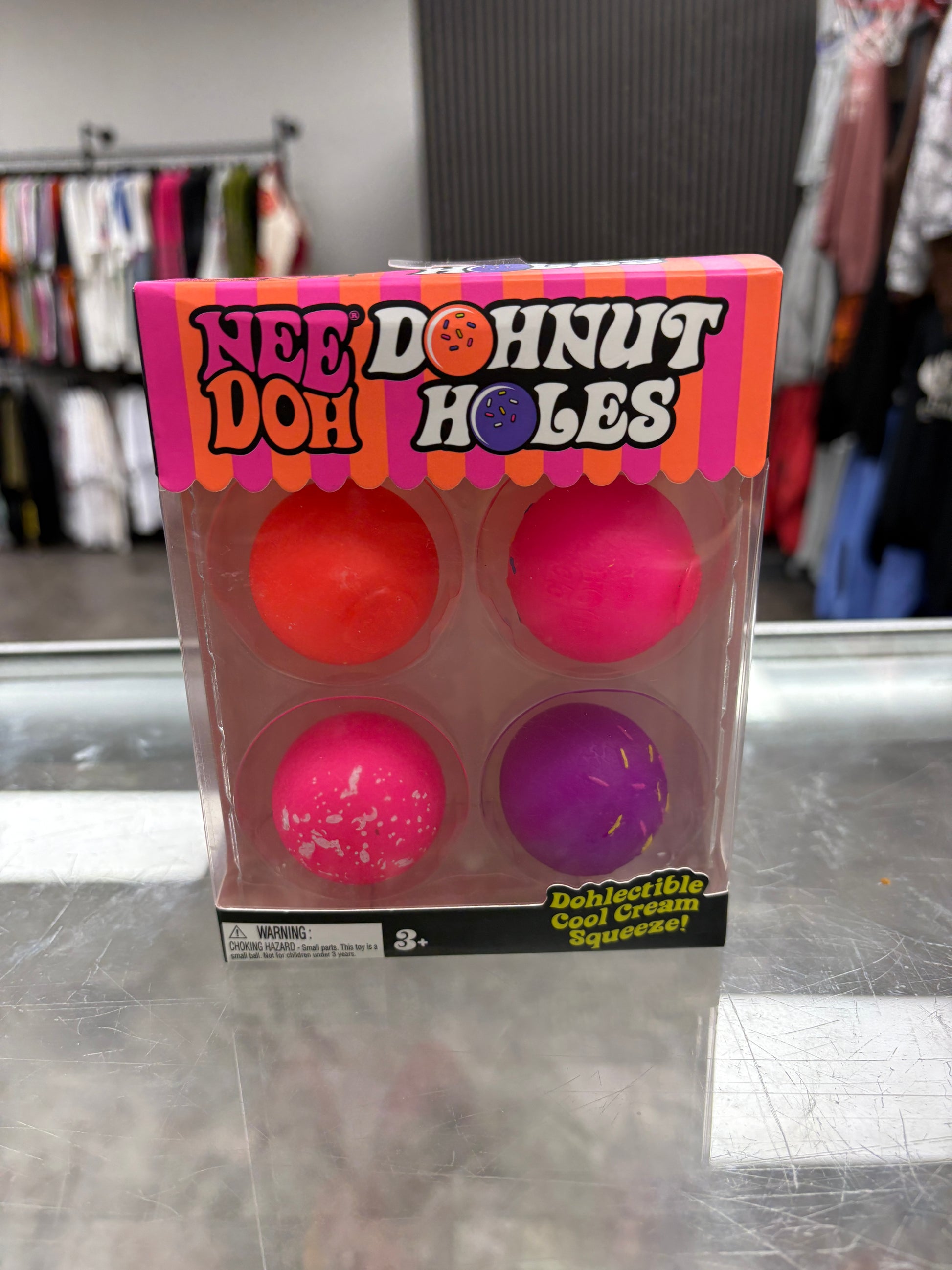 NeeDoh Dohnut Hole Squishy Fidget Toy Set of 4 Mullticolor