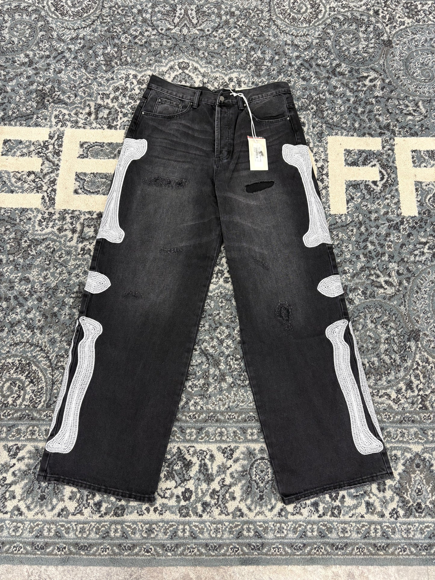 Mnml Skeleton Denim Black