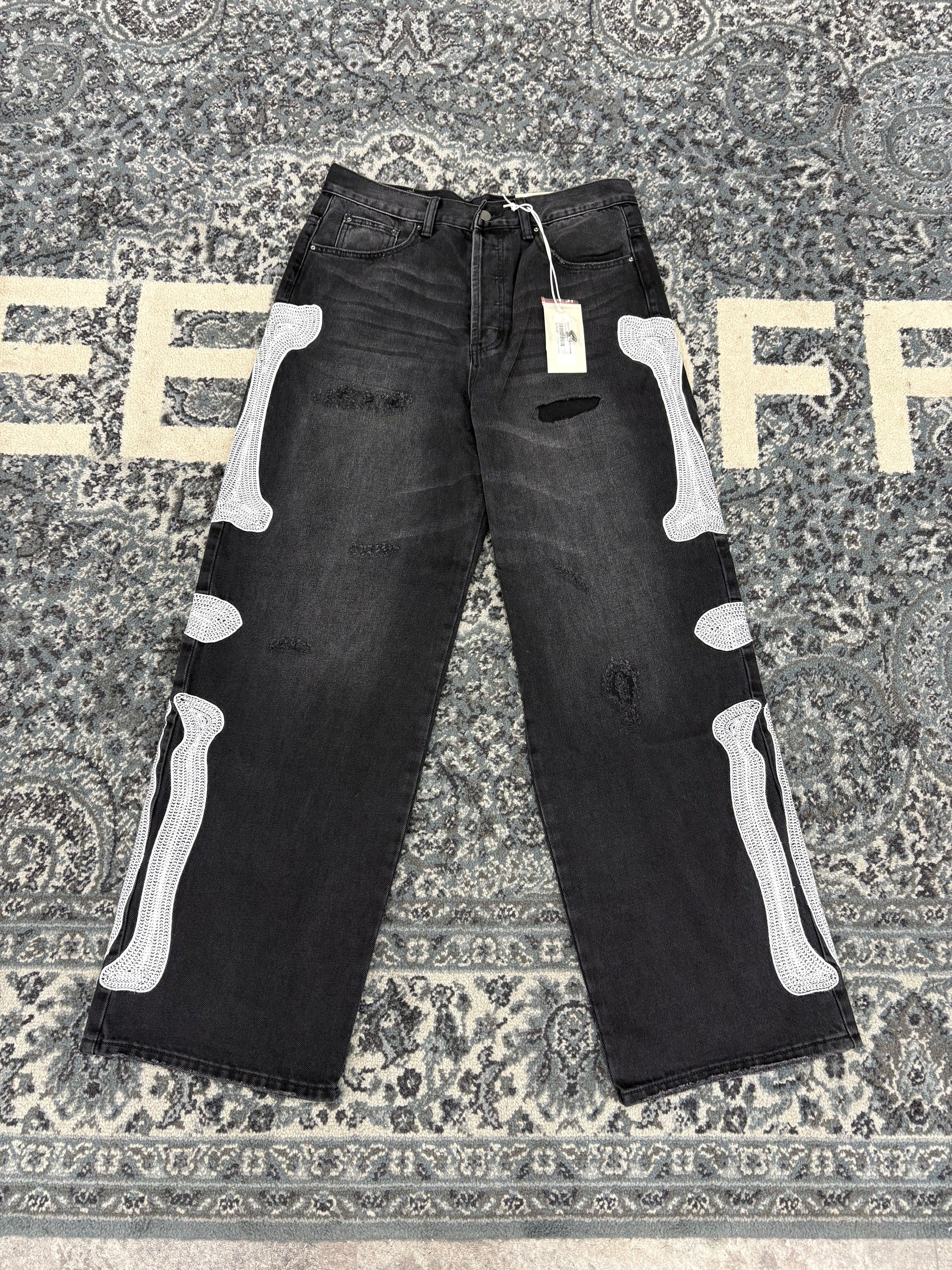 Mnml Skeleton Denim Black