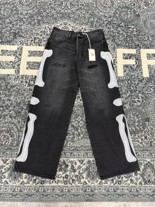Mnml Skeleton Denim Black