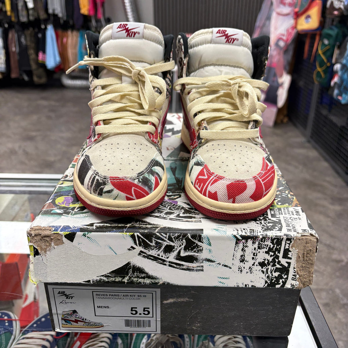 Reves Paris KIY '85 Hi Maroon Tan