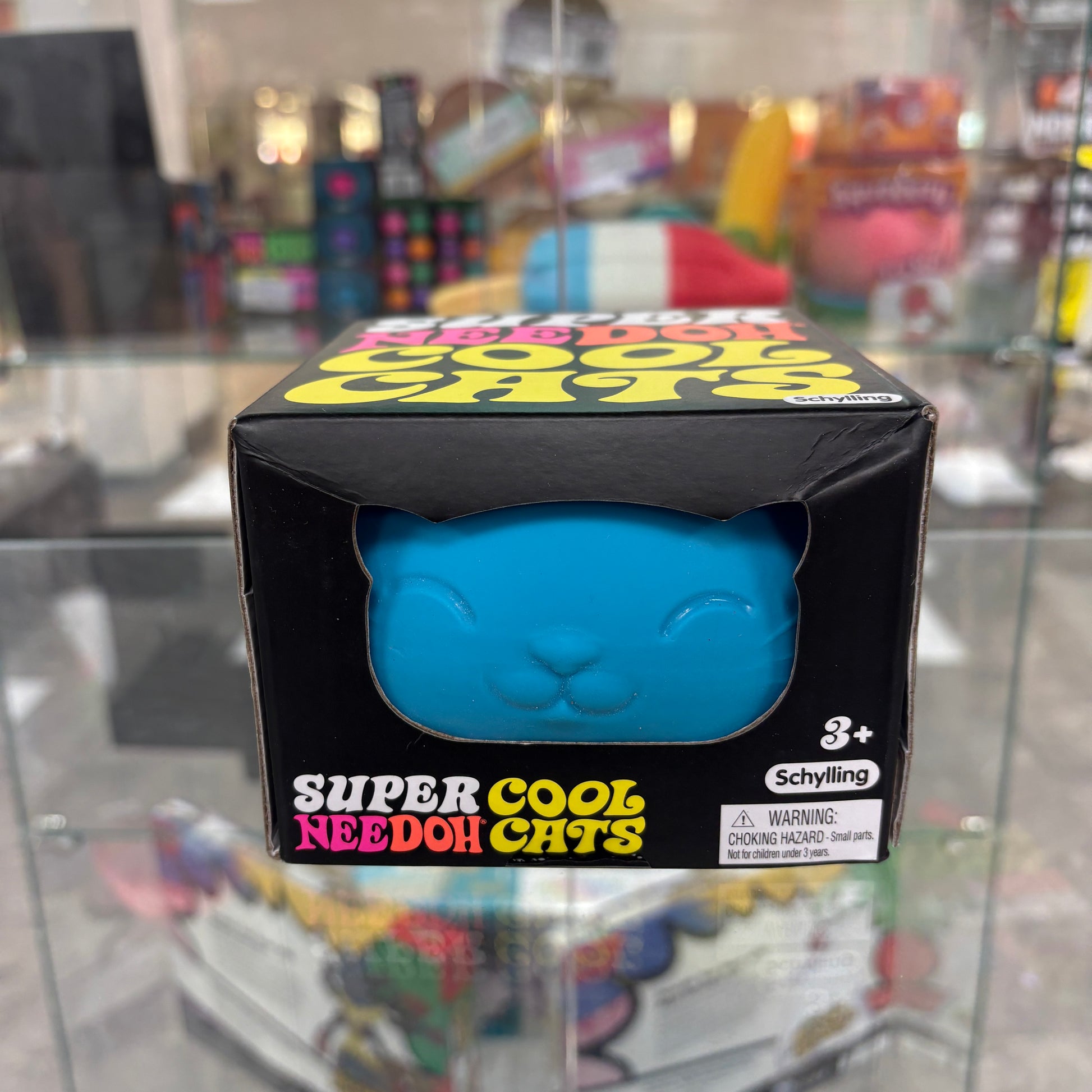 NeeDoh Cool Cat Squishy Fidget Toy Blue