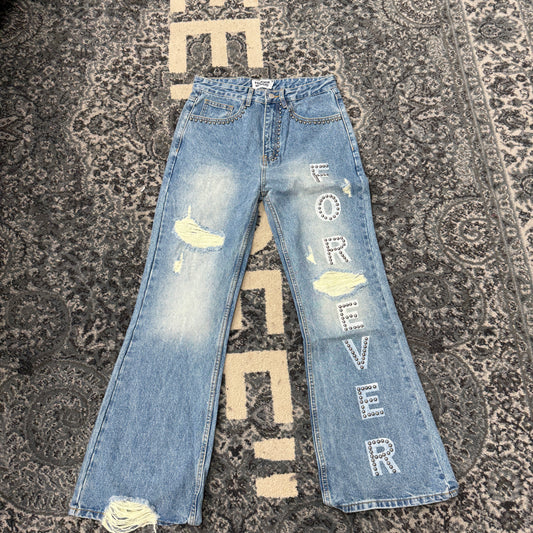 Forever Hungry Light Blue Denim