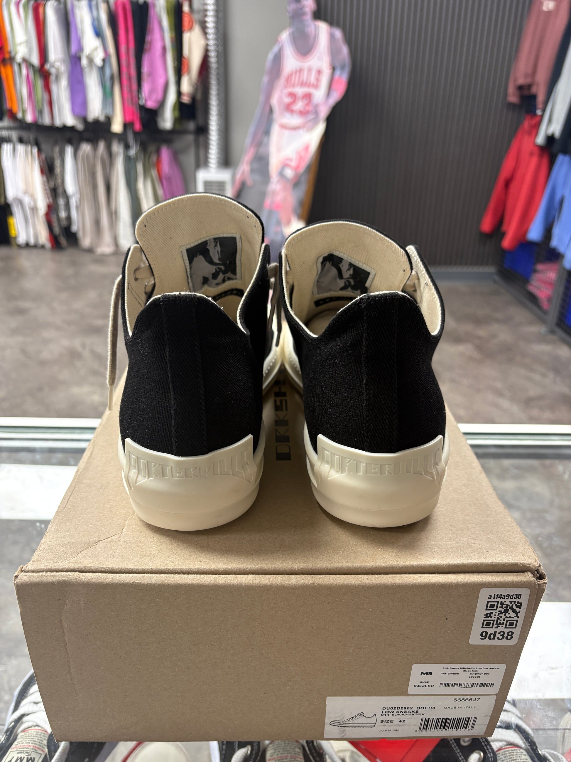 Rick Owens DRKSHDW Lido Low Sneaks Black Milk