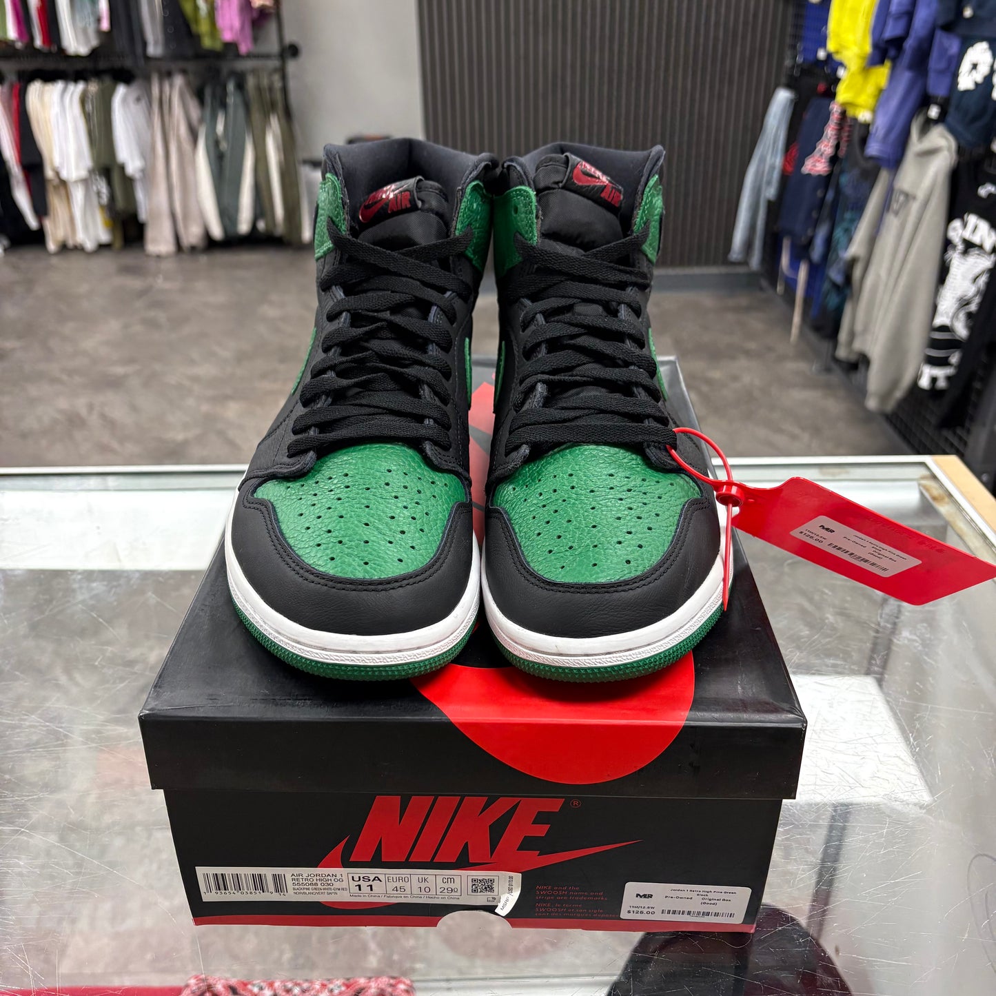 Jordan 1 Retro High Pine Green Black