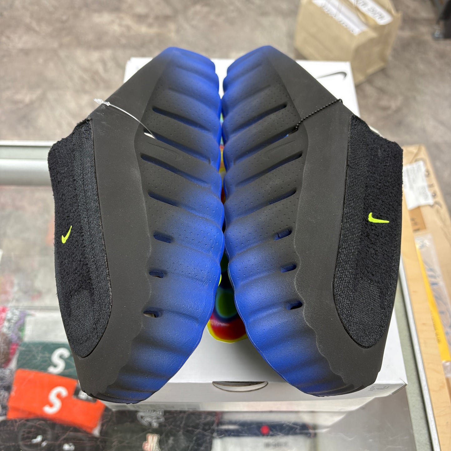 Nike Mind 001 Flyknit Slide Hyper Royal Black