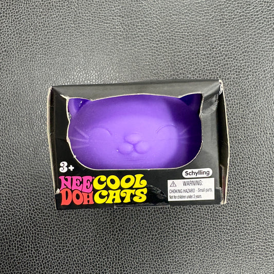 NeeDoh Cool Cat Squishy Fidget Toy Purple