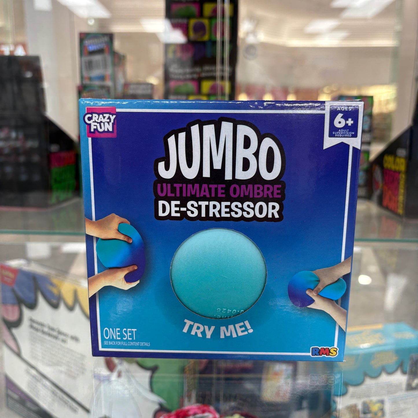 Crazy Fun Jumbo Ultimate DeStressor Squishy Fidget Toy Blue