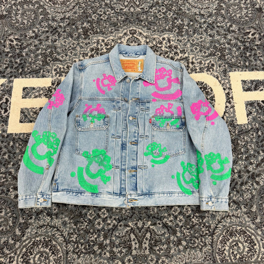 Denim Tears Wreath Multicolor Levi Jean Jacket