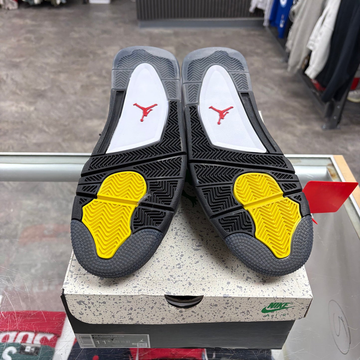Jordan 4 RM Premium White Black Smoke Grey Fire Red