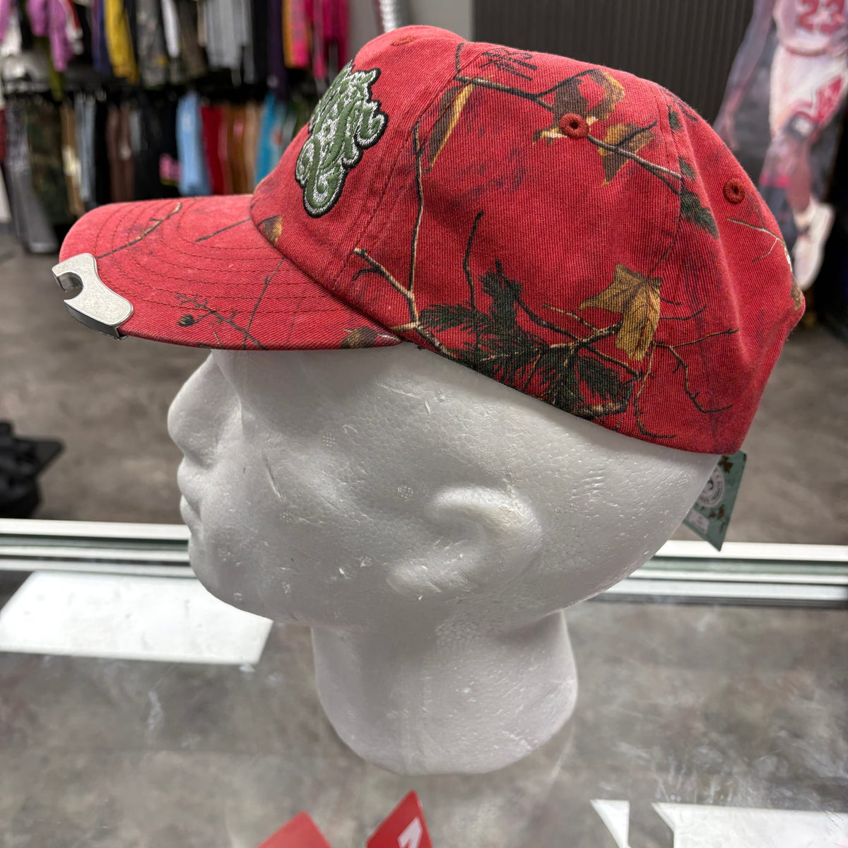 Supreme Bottle Opener 6-Panel Hat Red Camouflage