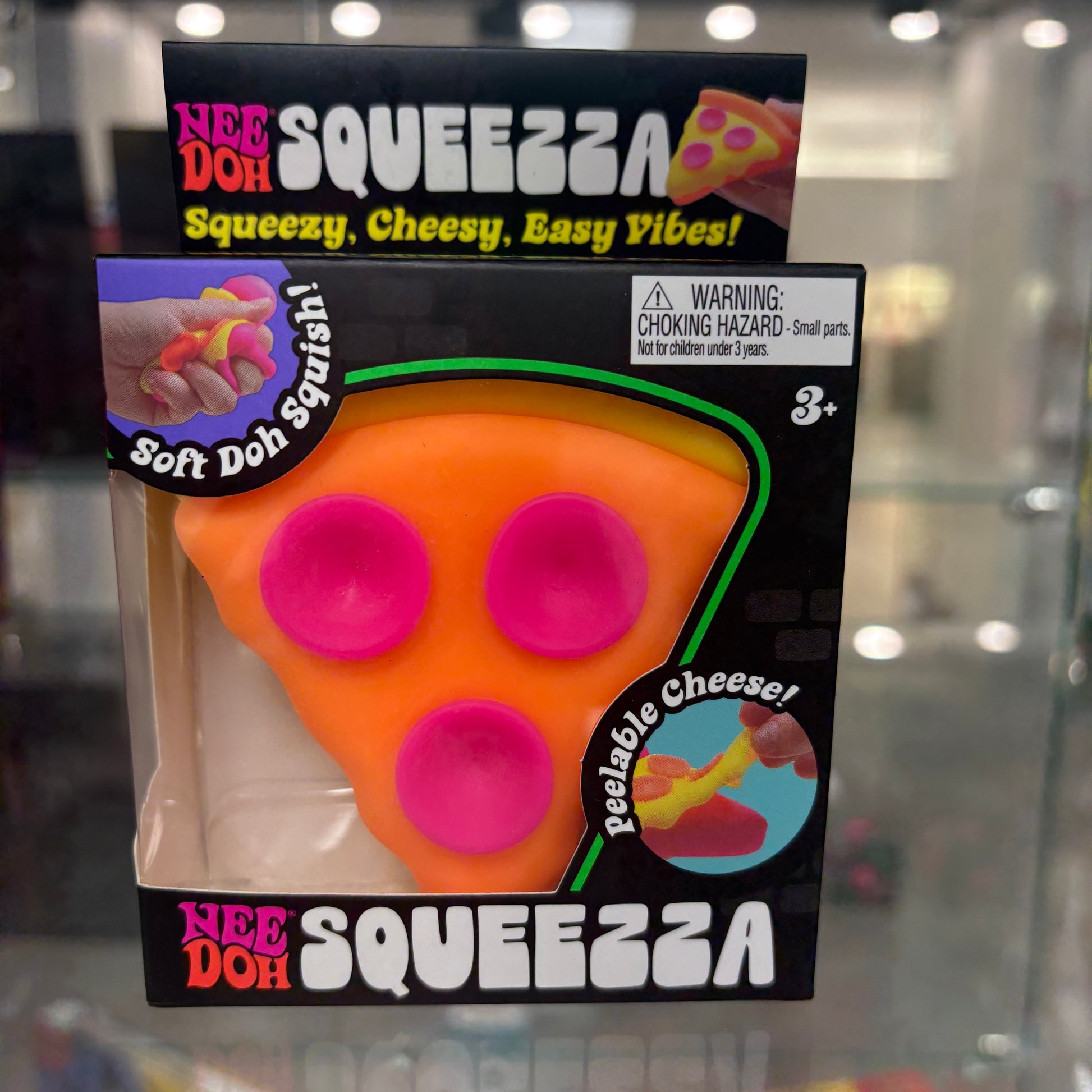 NeeDoh Squeeza Pizza Squishy Fidget Toy Yellow Crust