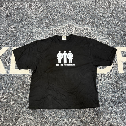 You Me Your Friend Tee Black