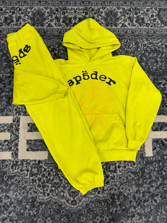 Sp5der OG Web Hoodie Set Highlighted (Preowned L)