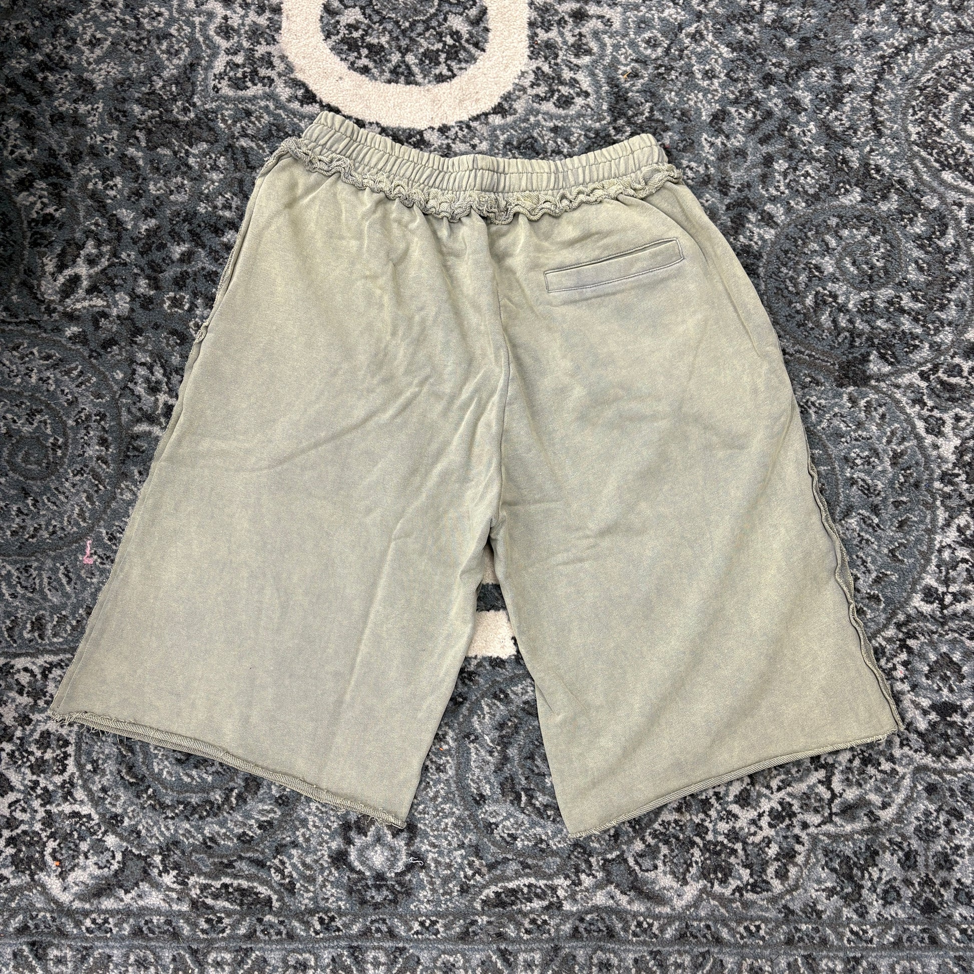 Raw Hem Sweatshorts (Sage)