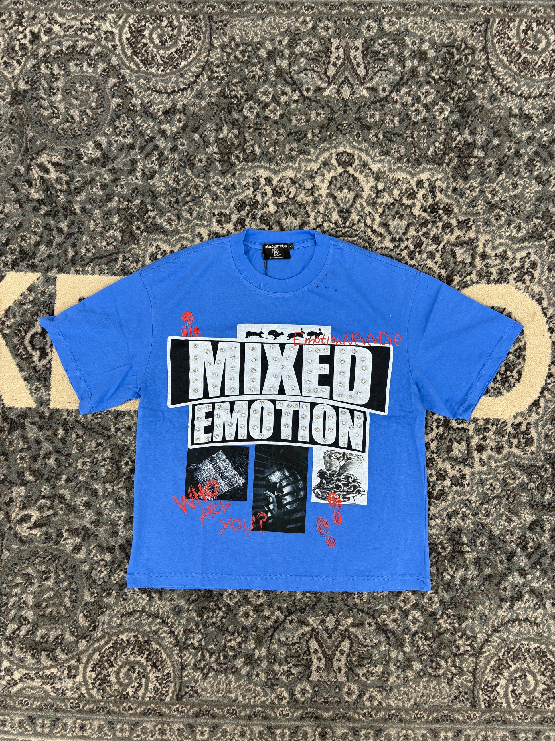 Mixed Emotions Blue Lost Identity Tee
