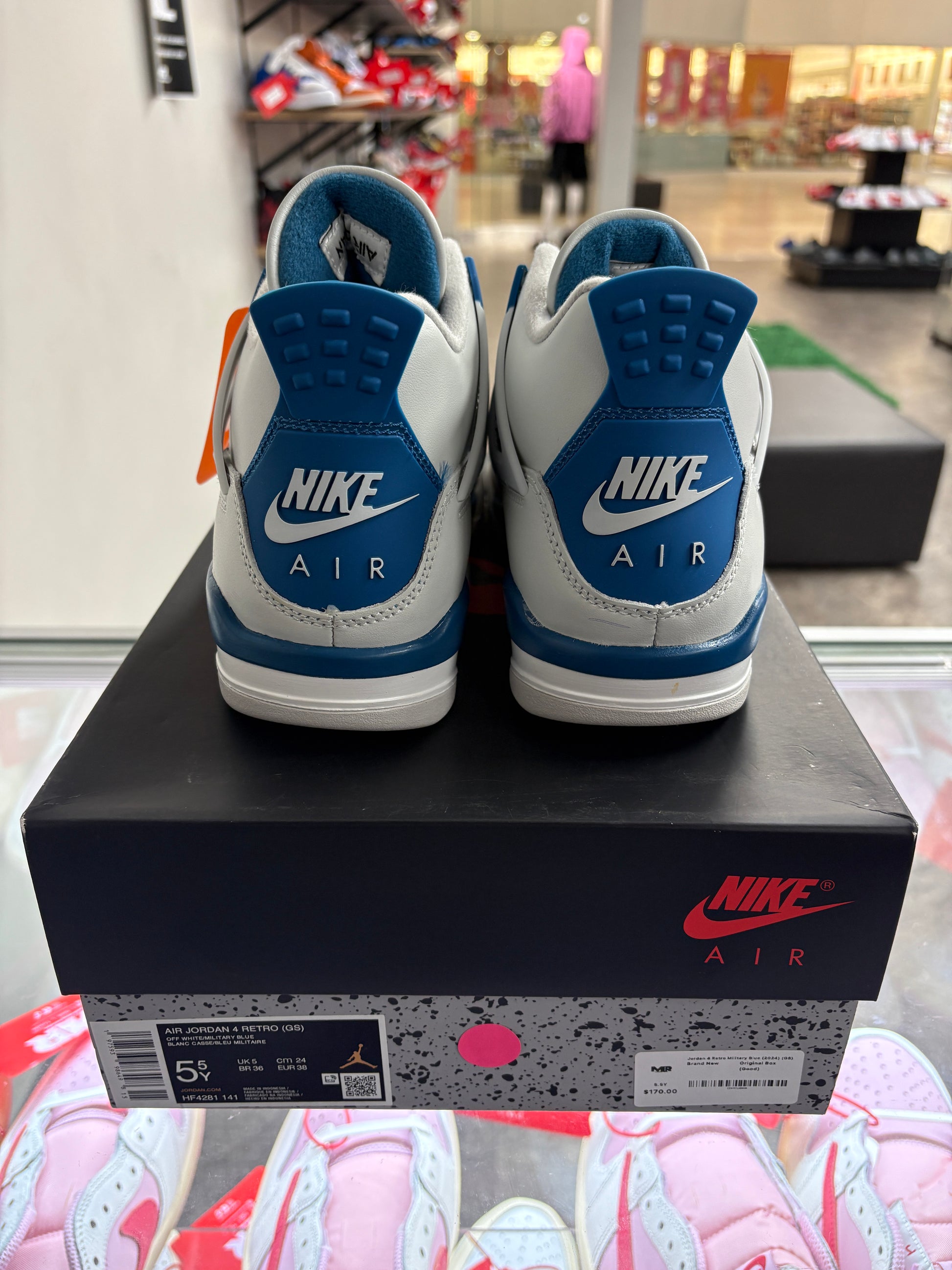 Jordan 4 Retro Military Blue (2024) (GS)