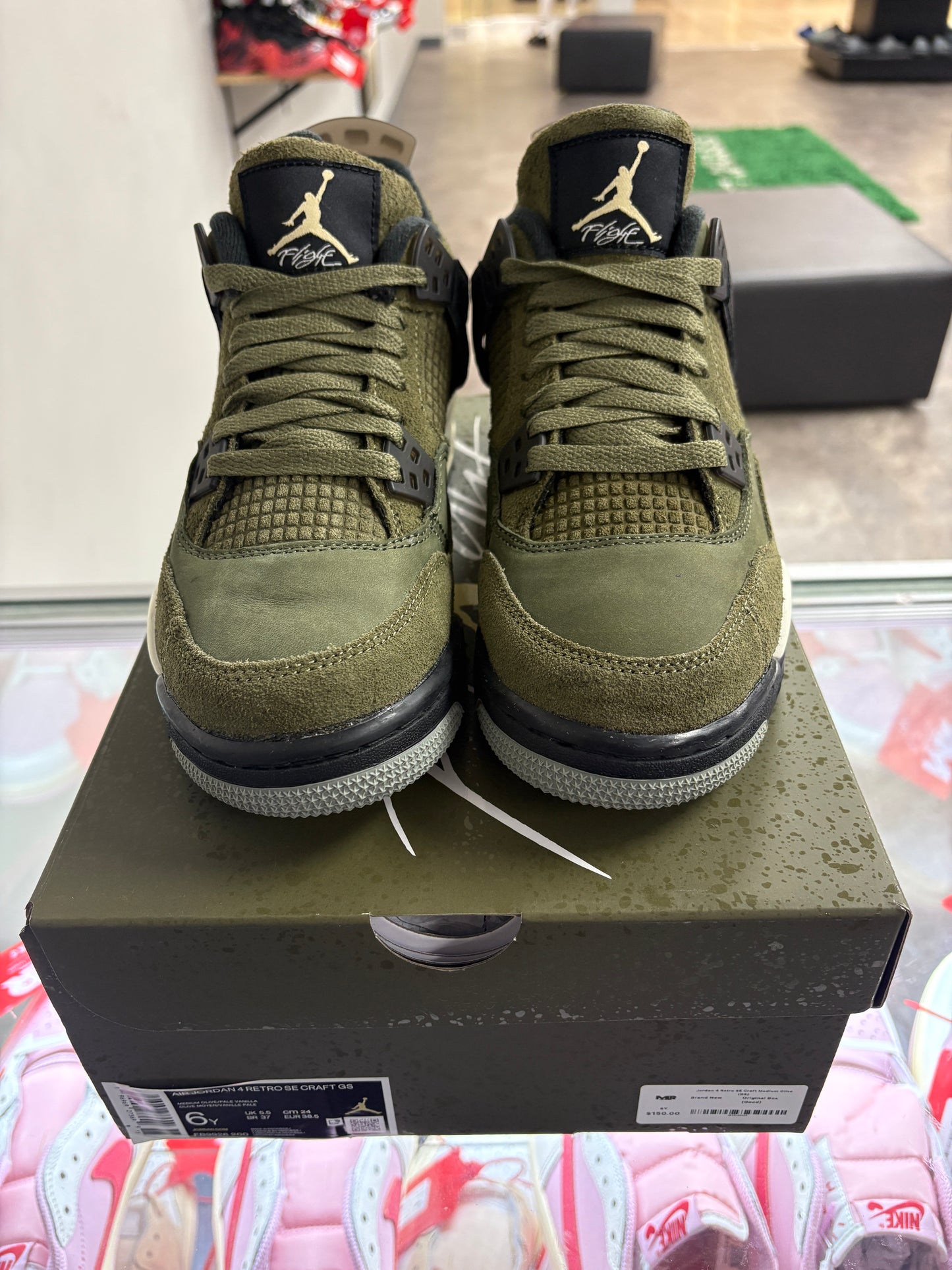 Jordan 4 Retro SE Craft Medium Olive (GS)