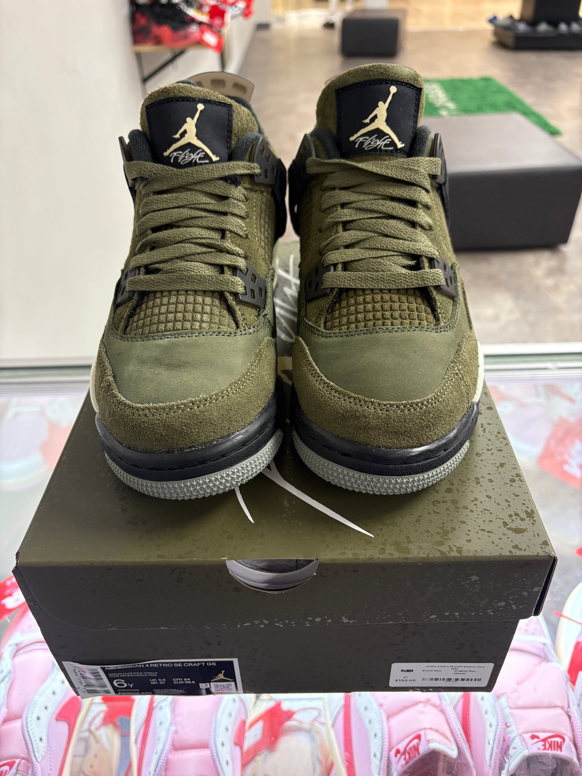 Jordan 4 Retro SE Craft Medium Olive (GS)