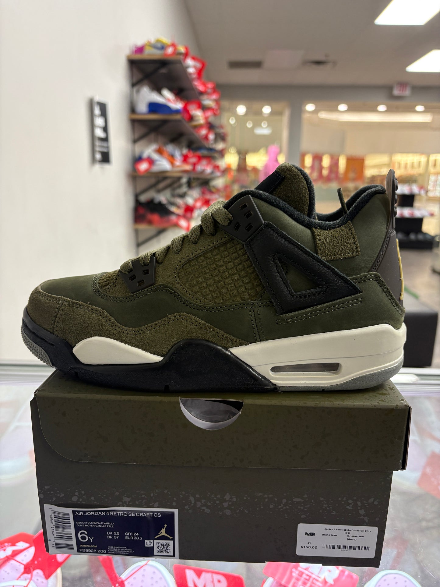 Jordan 4 Retro SE Craft Medium Olive (GS)