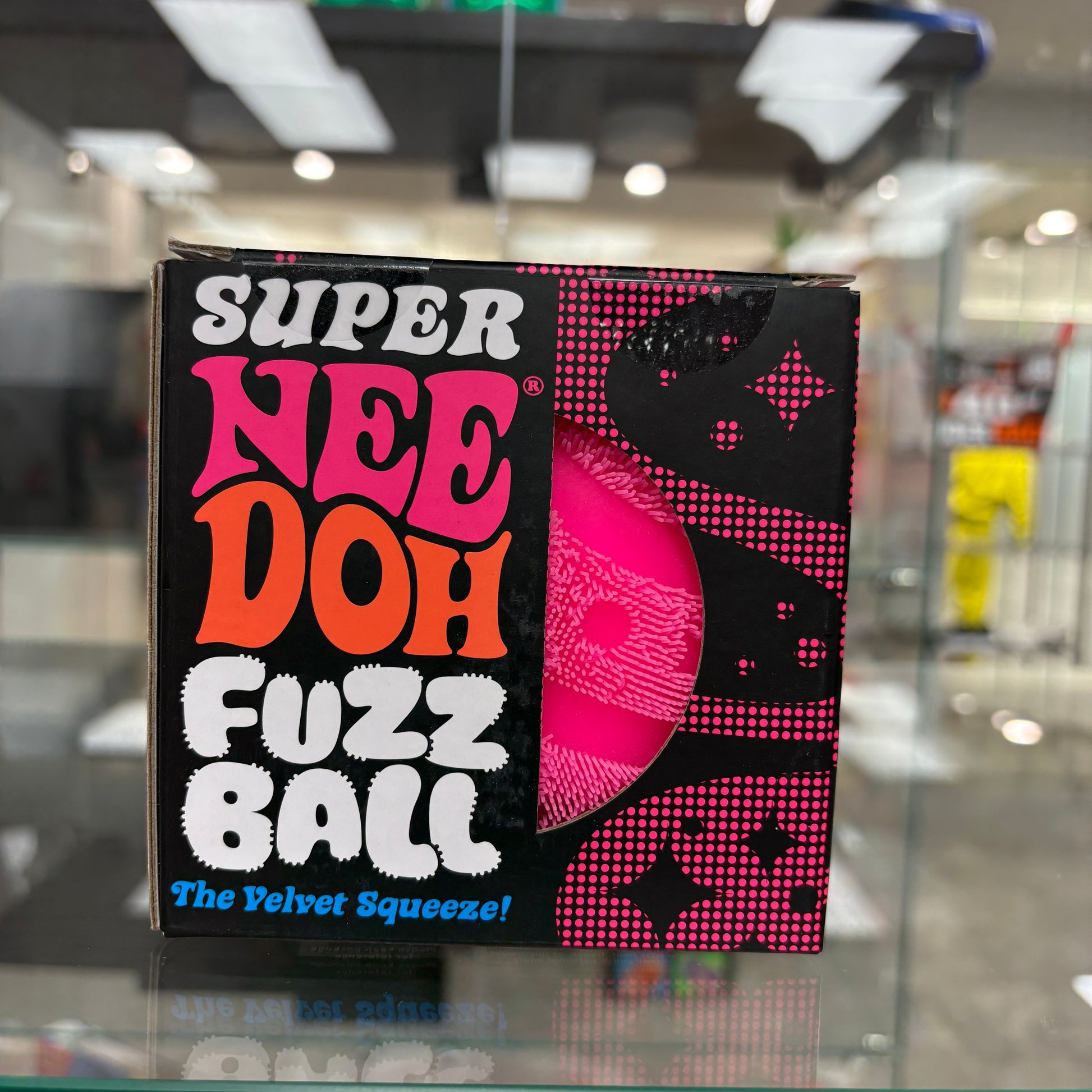 NeeDoh Super Fuzzball Squishy Fidget Toy Pink