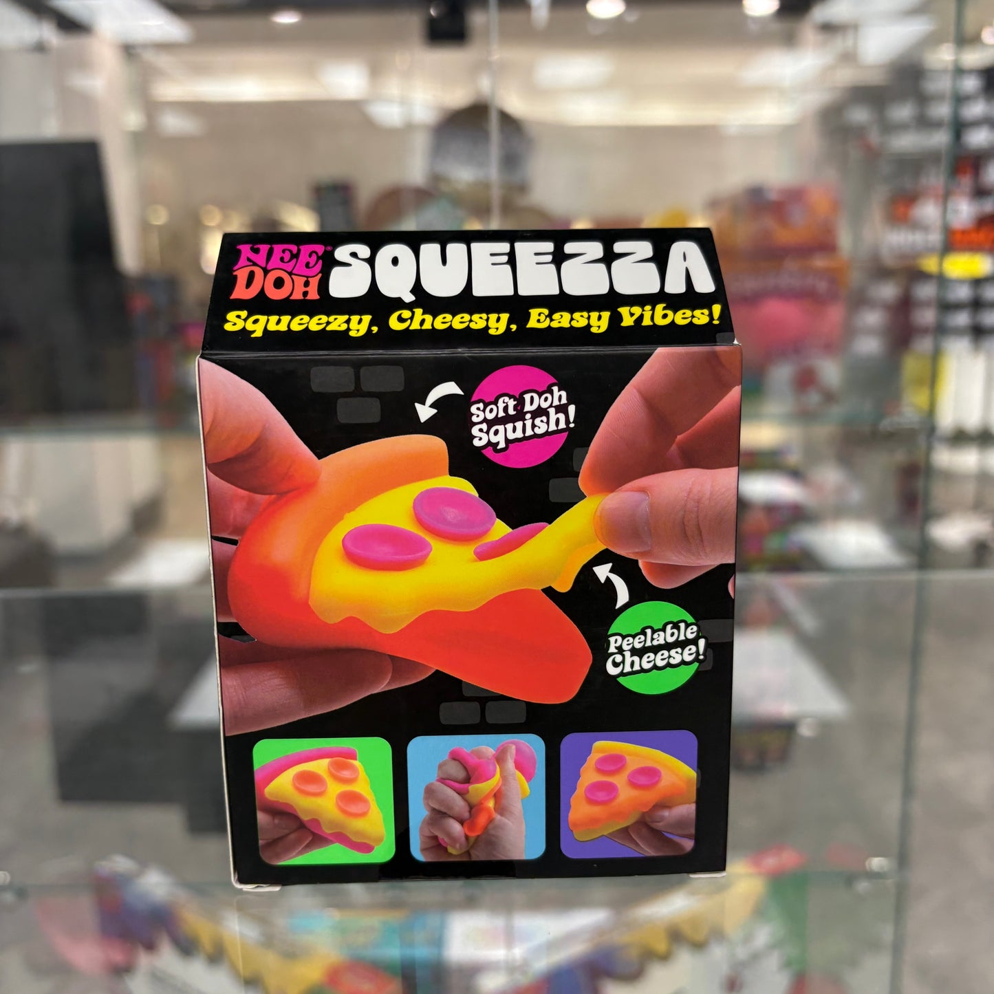 NeeDoh Squeeza Pizza Squishy Fidget Toy Orange Crust