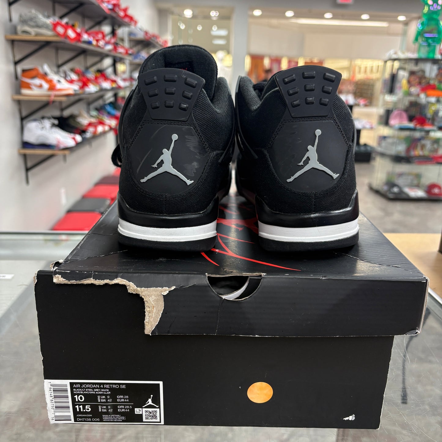 Jordan 4 Retro SE Black Canvas