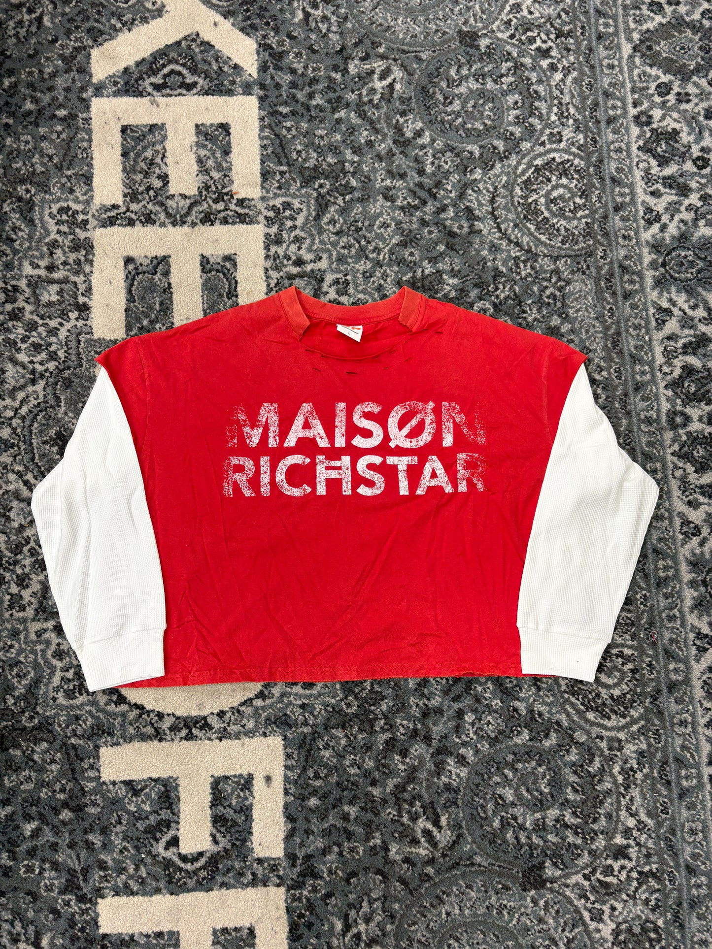 Richstar Thrashed Long Sleeve Tee Red