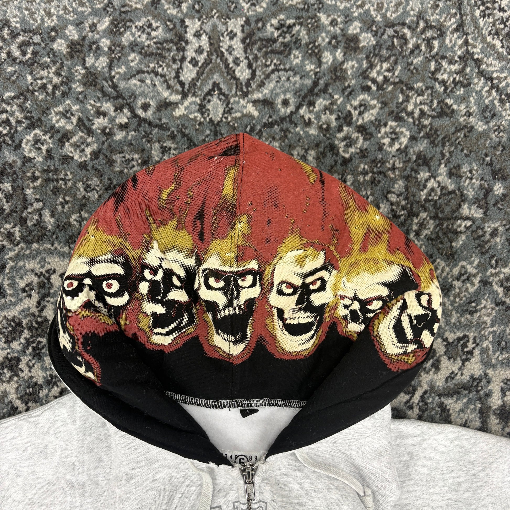 Supreme MM6 Maison Margiela Zip Up Hooded Sweatshirt Ash Grey