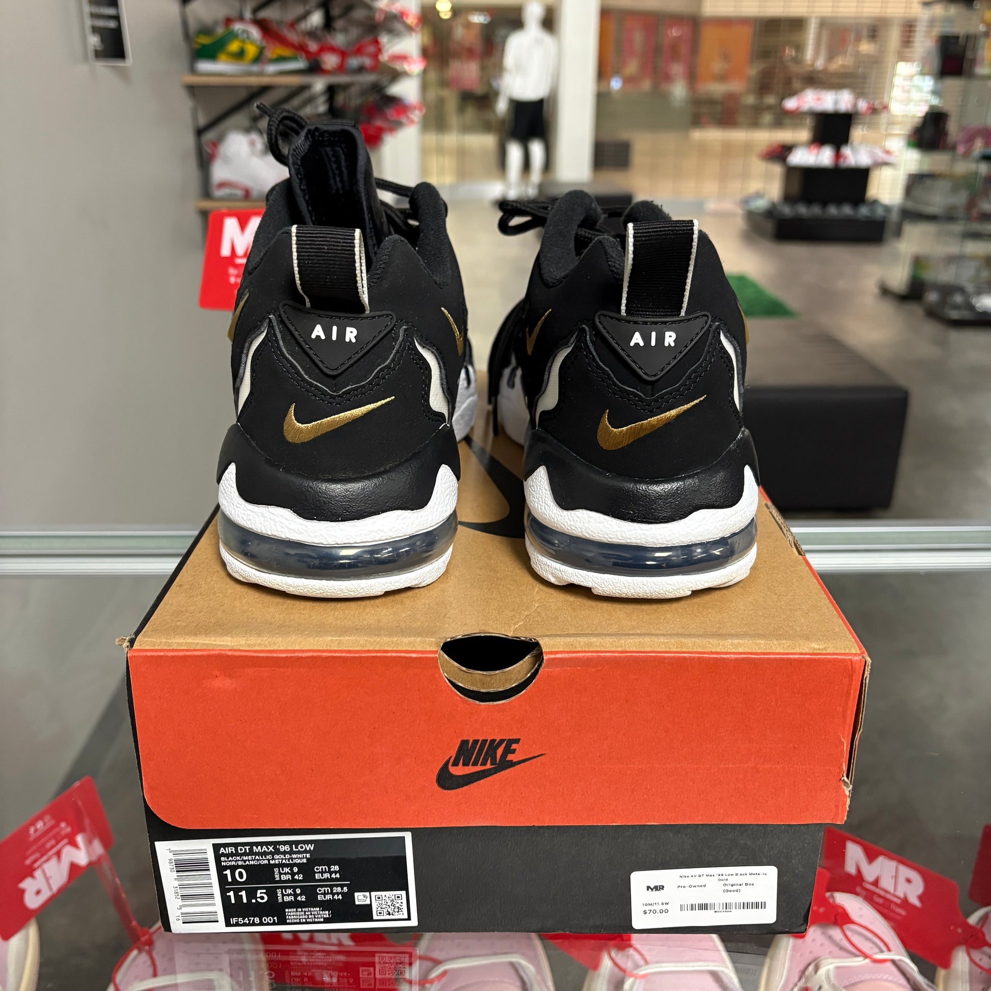 Nike Air DT Max '96 Low Black Metallic Gold