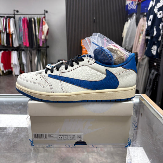Jordan 1 Retro Low OG SP Fragment x Travis Scott Sail Military Blue