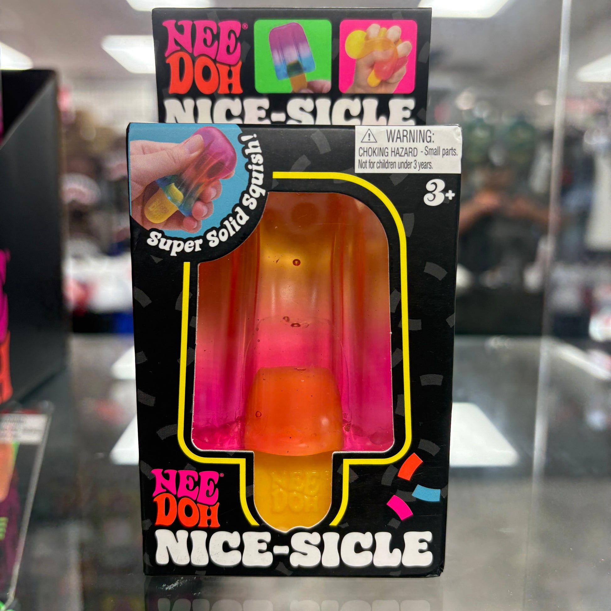 NeeDoh Nice-sicle Popsicle Squishy Fidget Toy Pink/ Orange