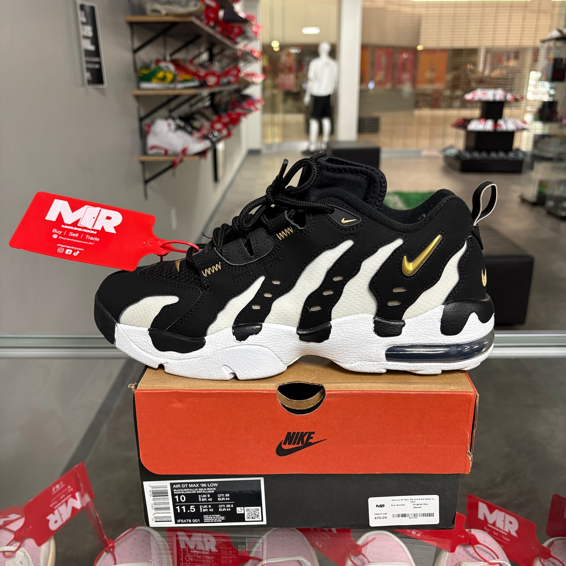 Nike Air DT Max '96 Low Black Metallic Gold