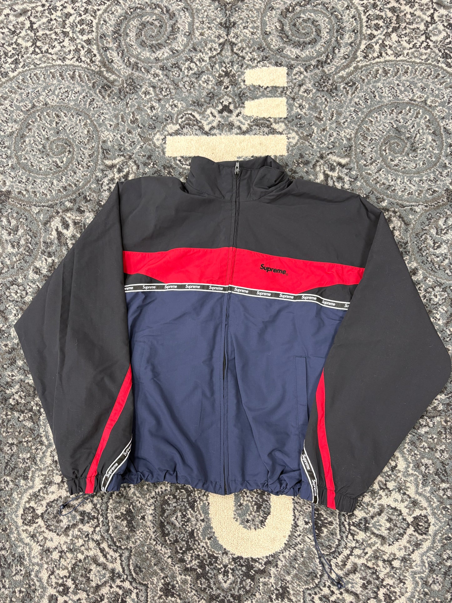Supreme Logo Taping Track Set Jacket M Pants L