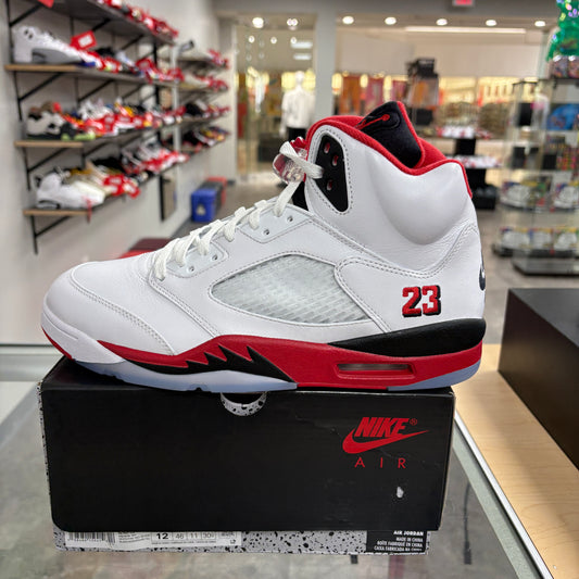 Jordan 5 Retro Fire Red Black Tongue (2025)