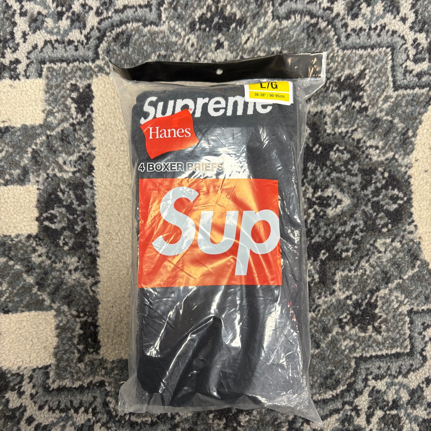 Supreme Hanes Boxer Briefs (4 Pack) Black